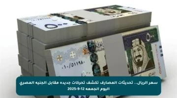 سعر الريال.. تحديثات المصارف تكشف تحركات جديدة مقابل الجنيه المصري اليوم الجمعة 12-9-2025
